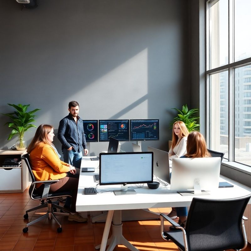 Equipo de Nuevo Atelier en su oficina de Bilbao